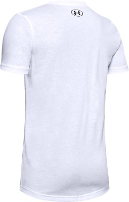Under Armour Sport style logotipo Boys short sleeve t-shirt Black-Steel 1286031-001 